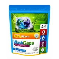 Lava Roupas WashCaps 4 em 1 Alta Performance Com 16 Capsulas Original