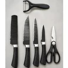Kit Facas Cozinha 6 Peças+ Tesoura e Descascador Cozinha Completa