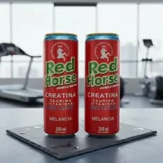 Pack 2 Energéticos Red Horse Melancia Vitaminas + BCAA + Creatina 350ml