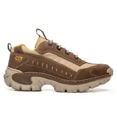 Tenis Coturno Caterpillar Promoção Adventure Couro Legitimo Sola Tratorada com Palmilha Gel Creme
