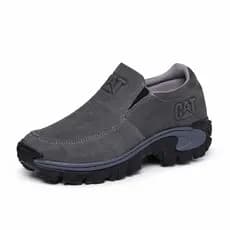 Tênis Casual Slip On Masculino Cat STORE Palmilha Gel Couro Legítimo Diversas Cores CATERPILLA