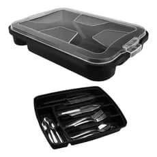 Organizador de Talheres para Gaveta Porta Utensílios 5 divisórias Porta Utensílios para Gaveta