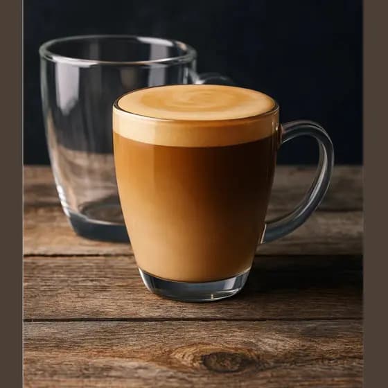 Jogo 2 Canecas de Vidro para cappuccino 350ml Alça chocolate chá e café bebidas quentes