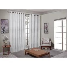 Cortina Luxo Bordada Flores Folhas Com Forro 2,60 x 4,00
