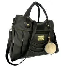Bolsa Feminina Para Trabalho Espaçosa 2 Divisórias 2 Alças +Chaveiro Pom Pom ENVIO IMEDIATO Femenina