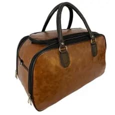 Mala Bolsa de Viagem de Mão Couro Sintetico Bagagem com Compartimento Espacosa