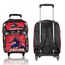 Mochila de Rodinha Escolar Menino Grande Personagem Infantil Espaçosa Volta as Aulas
