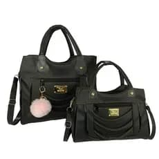 Kit 2 Bolsas 2 Divisorias 2 Alças Grande e Pequena Reforçada+ Chaveiro Pom Pom