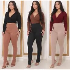 Calça Feminina Montaria Zhara Skinny Legging Cintura Alta Básica Casual Moda Outono/ Inverno