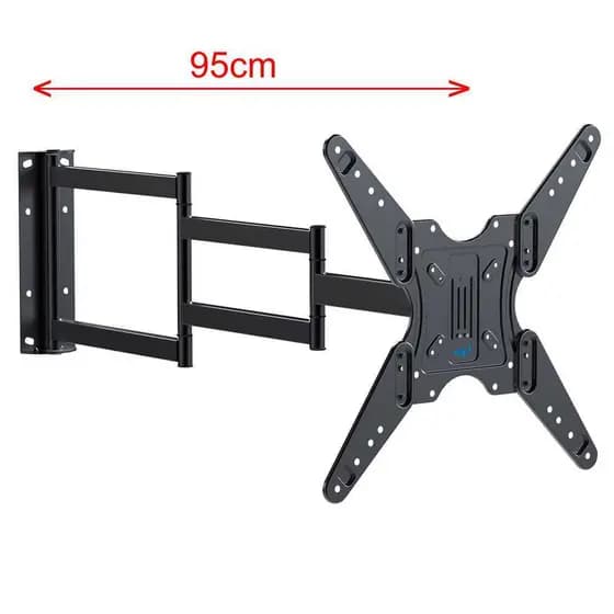 Suporte Articulado Extra Longo 95cm Tv Até 75 ELG A02v4ext, faz Giro de 90 graus, acompanha nível bolha