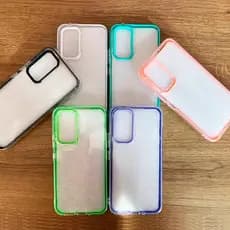 Capinha Protetora Transparente Samsung A53/A06/A16/A14/A24/A34/A54/M14/M34/M54/A15 Capa Case 3 em 1 Silicone Anti Pacto