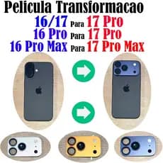 Película Traseira Transformacao 16/17 Para 17 Pro,16 Pro Para 17 Pro, 16 Pro Max Para 17 Pro Max