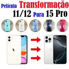 Película Traseira Transformacao 11/12 Para iPhone 15 Pro Protetor Traseira Colorido