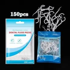 150 Unidades De Fio Dental Descartável Escova Interdental Palitos De Dente Limpeza Dentária