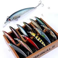 Isca Artificial Revestimento Pintado Isca Biônica Minnow 11cm /11.5g Falsa Ferramenta de Pesca com Isca Dura