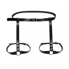 Cinto Harness Feminino Couro Gótico Lolita com Cinta Liga Punk Estilo Alternativo