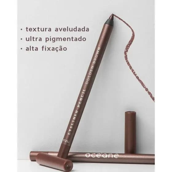 Lapis para Olhos Marrom - Eyeliner Golden Brown Oceane Purple 1,2g