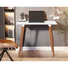 Mesa Escrivaninha Retrô Escritório Minimalista Elegance Computador Pé Palito - Várias Cores
