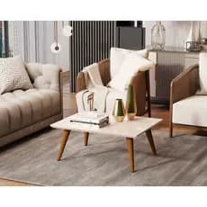 Mesa de Centro 60x50 Dubai Retrô Pé Palito Madeira MDF – Design Moderno para Sala de Estar