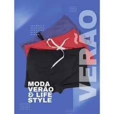Sunga masculina de praia forrada com proteção UV50+