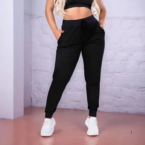 Calça Moletom Feminina Flanelada Tecido Macio