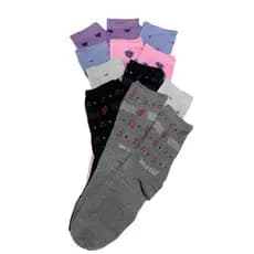 Kit 12 Pares de Meias Feminina  Cano Longo Cores e modelo Variadas