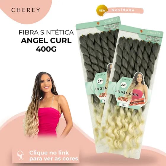 Cabelo Angel Curl Fibra 400g Para Crochet Braids ---CHEREY