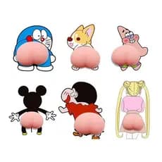 Adesivo Bumbum Silicone Silicone Decoração Desenho Animado Personagem Protetor