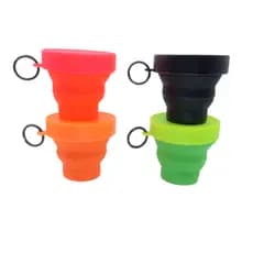 Copo 150ml Retrátil Dobrável e Portátil com argola - Reutilizável e Sustentável
