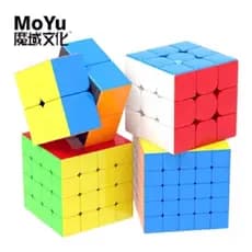 KIT CUBO MÁGICO PROFISSIONAL MOYU 2x2 3x3 4x4 5x5