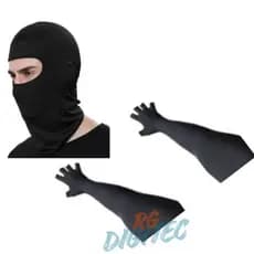 Kit Luva e Touca balaclava moto ciclista motoqueiro entregador esportes 99moto Uber moto Ifood presente indriv mototax