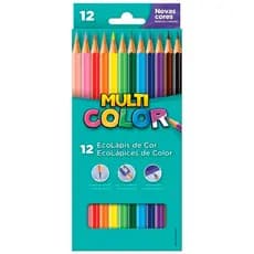 Lapis De Cor Multicolor 12 Cores Sextavado Pontas Resistentes