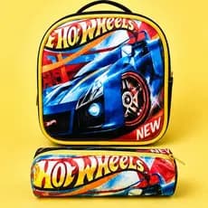 Kit Infantil Hot Wheels – Lancheira + Estojo Escolar (Não terimica)