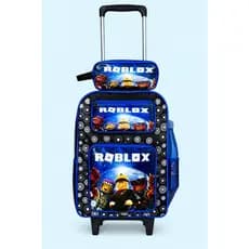 Mochila de Carrinho Grande Roblox + Estojo Duplo