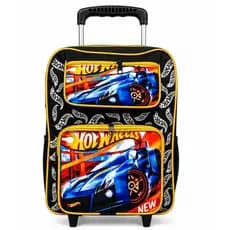 Mochila Infantil de Carrinho Grande Hot Wheels Menino Escolar