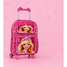 Mochila Infantil Grande de Carrinho Barbie Rosa