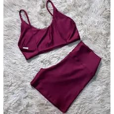 conjunto de short fitness e Cross academia estiloso feminino Tradicional bermuda de corrida treino e musculação pilates