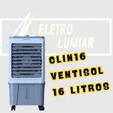 Climatizador de Ar Ventisol 16 Litros - 5 em 1 Umidificador e Ventilador Filtro Colmeia CLIN16
