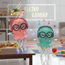 Polvo Divertido Brinquedo Musical Anda e Gira com Luz e Som