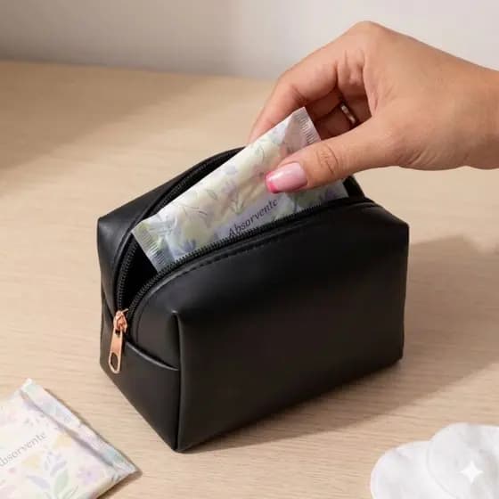 Kit Mini Necessaire Econômica Couro Útil Portátil Organizador