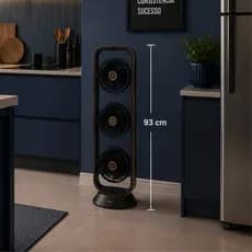 Ventilador Triplo envio rapido Spirit Robot - Preto E Tabaco - 127 Volts mais vendidos