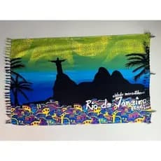 Canga de Praia grande Saida de Praia Poliéster Rio de Janeiro Cristo Redentor Comunidades Lançamento