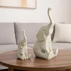 Elefante geométrico 3D - Presente e decoração