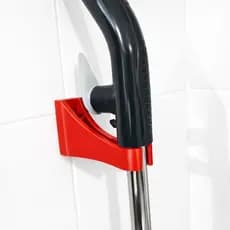 Suporte de parede para aspirador de pó vertical e cabos de vassoura e rodos