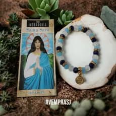 PULSEIRA SANTA SARA KALI - LINDA PULSEIRA DE CRISTAL 8MM