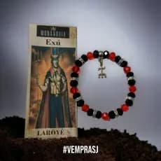 PULSEIRA DE EXÚ - LINDA PULSEIRA DE CRISTAL 8MM