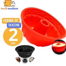 2 Forma De Silicone Assadeira Grande Bolo Pudim Torta Assadeiras Grande Vai No Forno Air Fryer