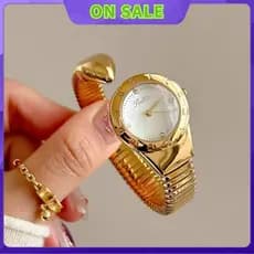 Shigaudi estilo medieval temperamento simples pequeno ouro avançado retro relógio de quartzo feminino