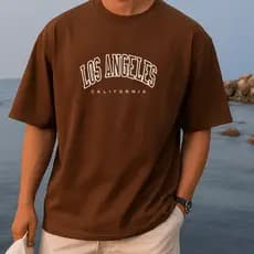 Camiseta Masculina Oversized Básica Urbana Algodão Fio 30.1 Caimento Solto