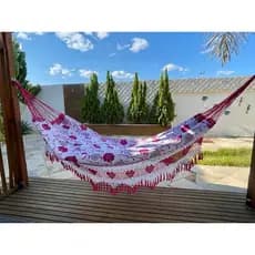 Rede dormir casal reforçada.  Desfrute do melhor descanso com nossas redes 100% algodão.